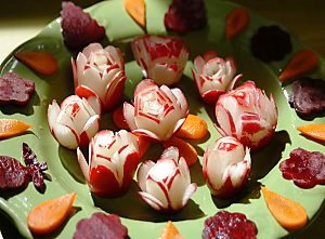 Radish Rose Garnish